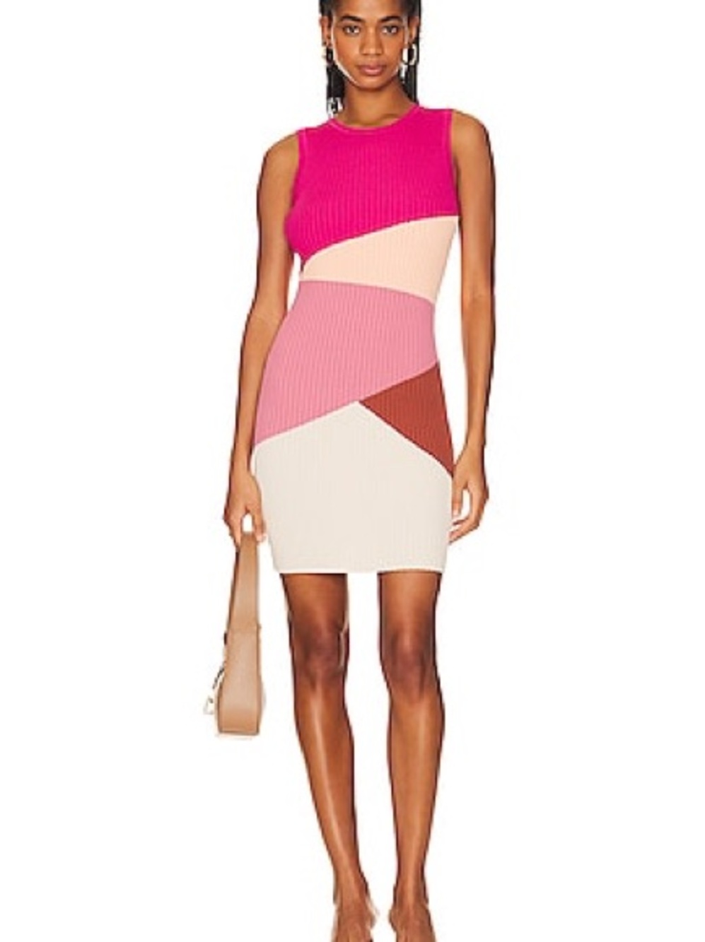 MINKPINK Revolve Colorblock Rib-Knit Mini Dress